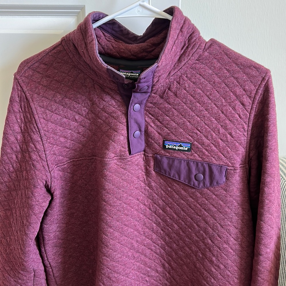 Patagonia quilted pullover.